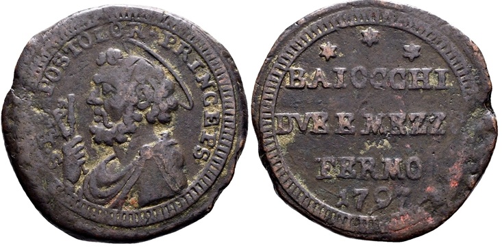 Pius VI 1796 Sampietrino